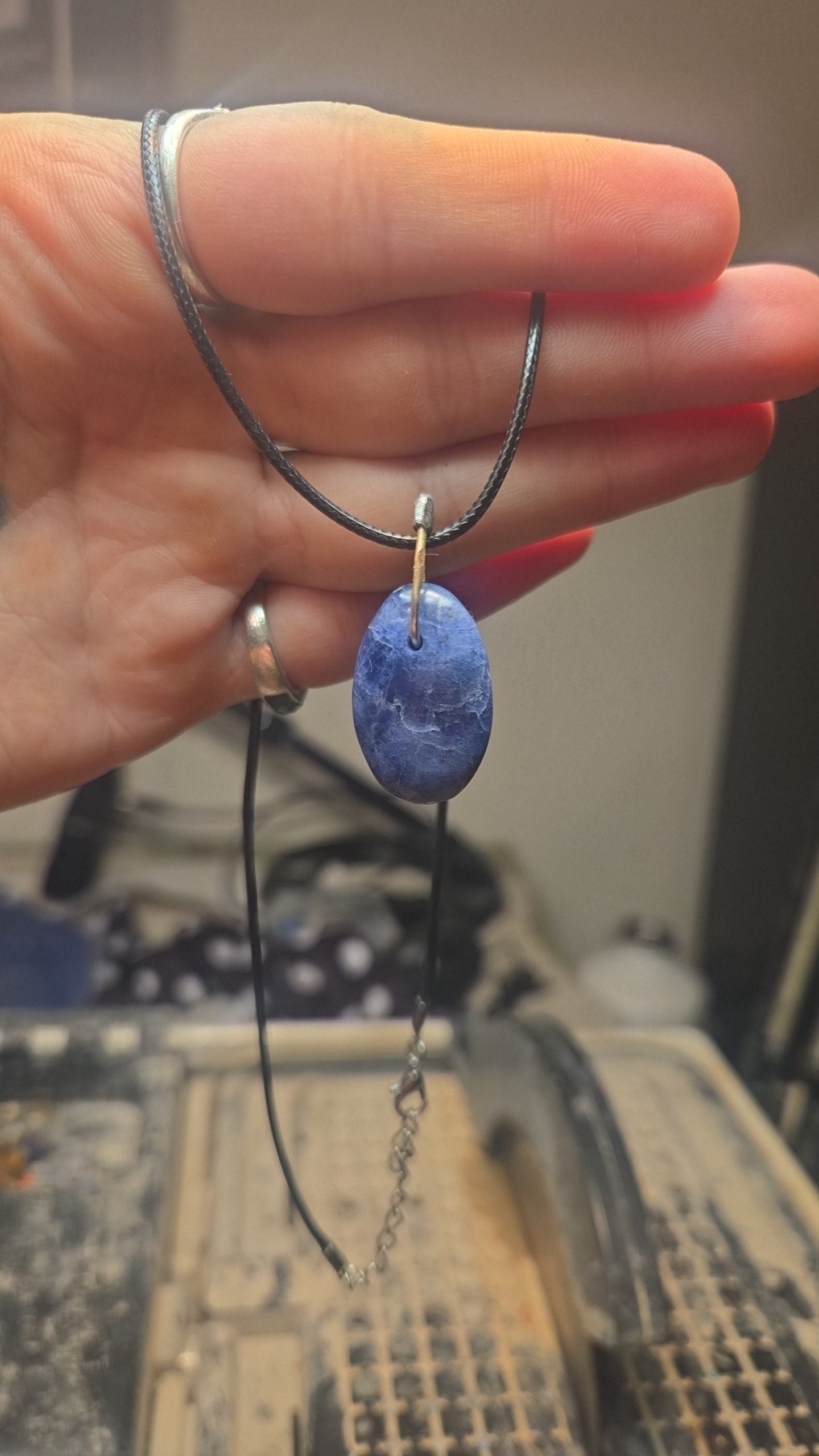 Sodalite Pendant Necklace – Silver Bezel
