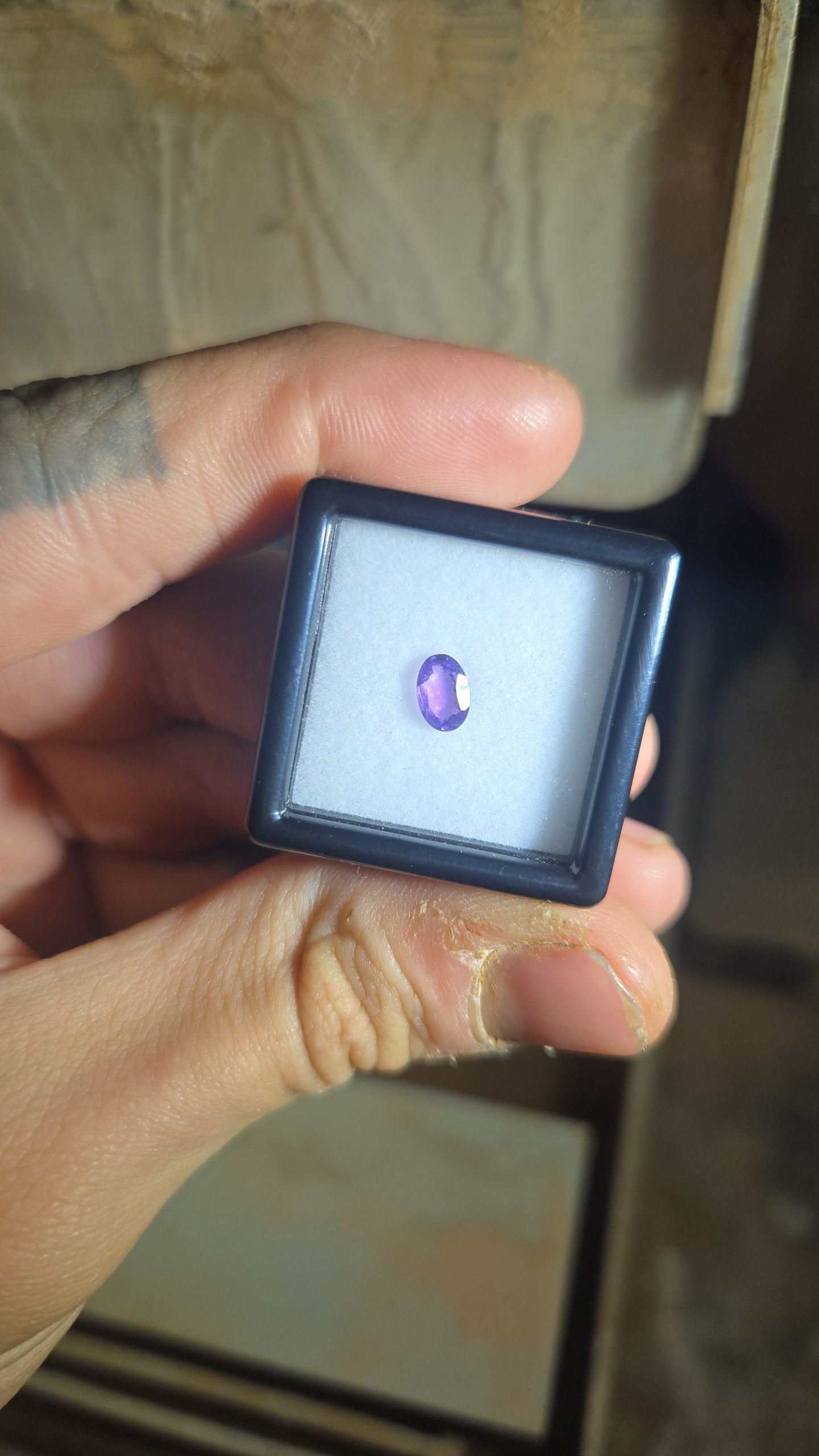 Small Amethyst Cut Gemstone