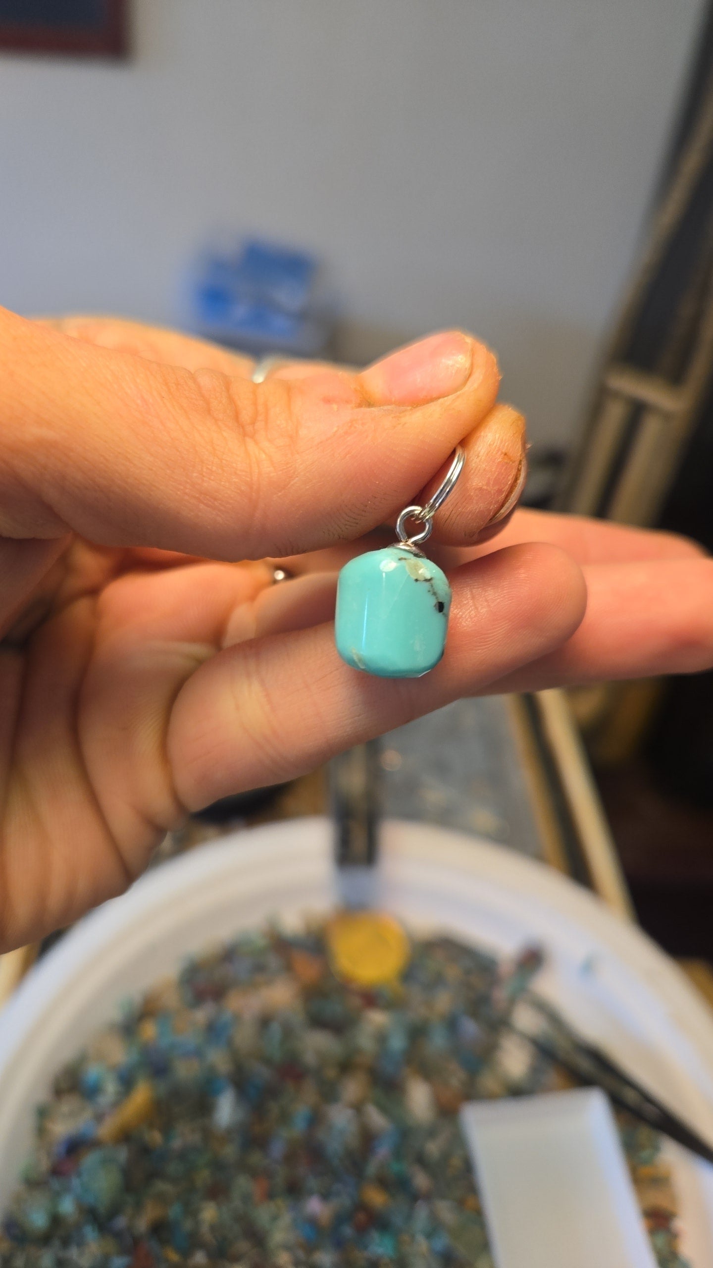 Turquoise Pendant Necklace Chain