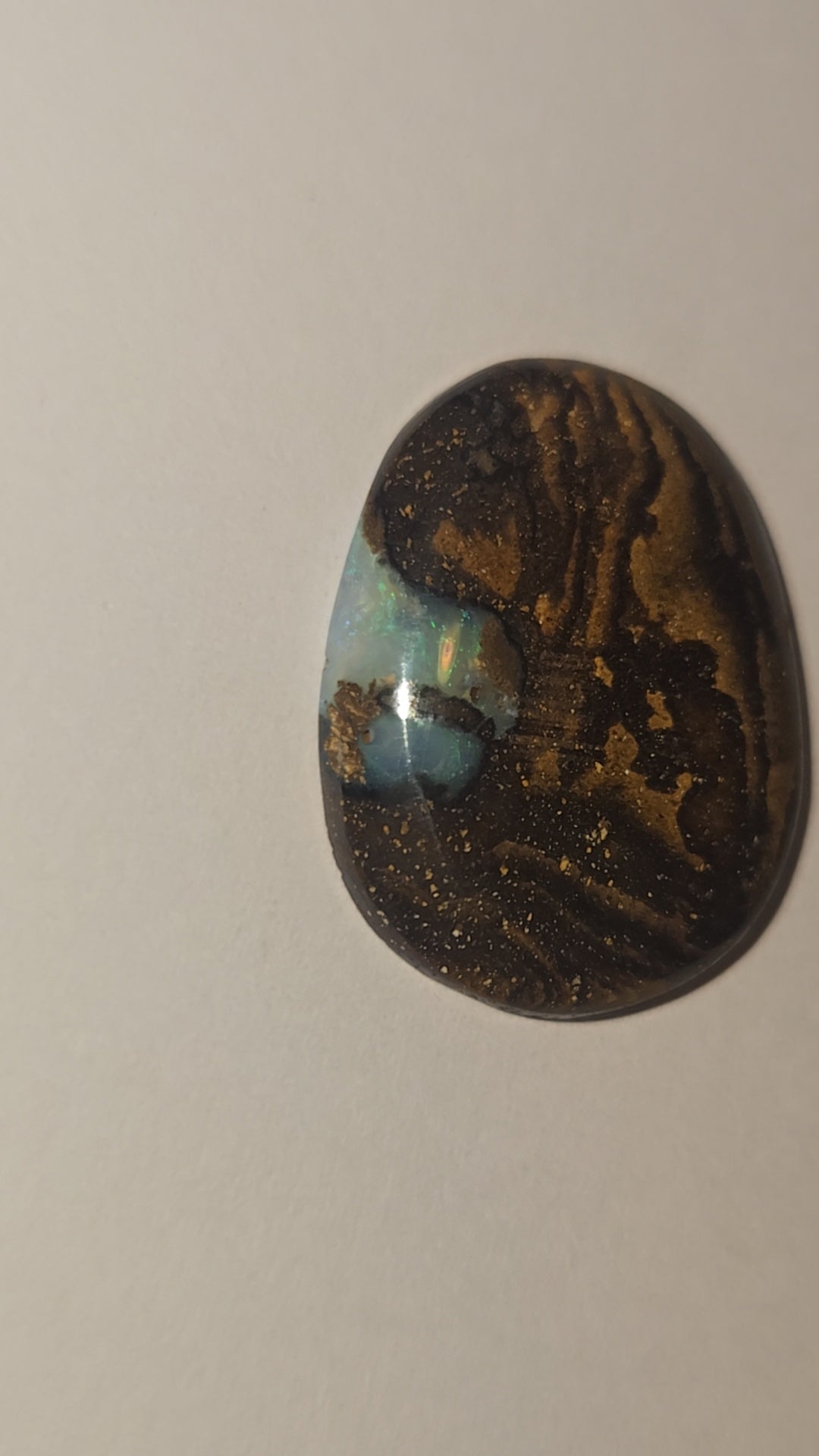 Australian Boulder Opal Cabochon Green and Blue